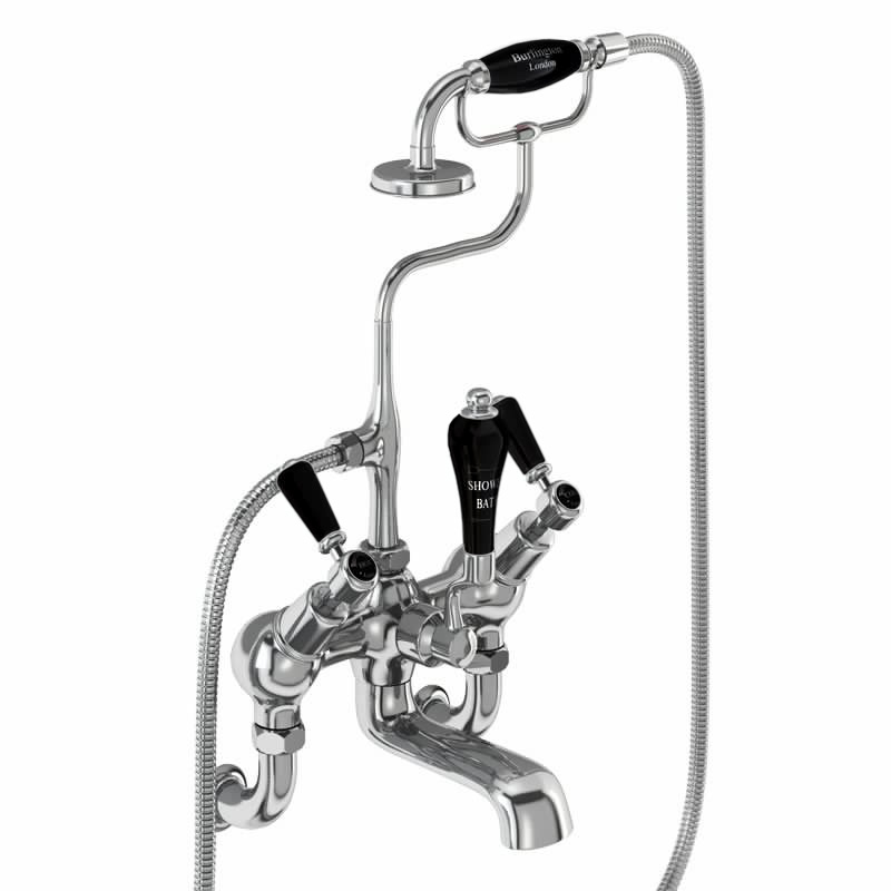 Kensington angled bath shower mixer - wall mounted
